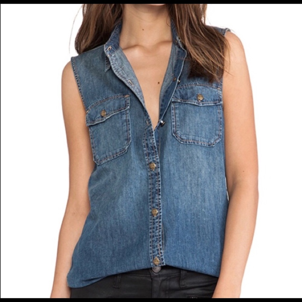 Current Elliot Sleeveless Denim Top